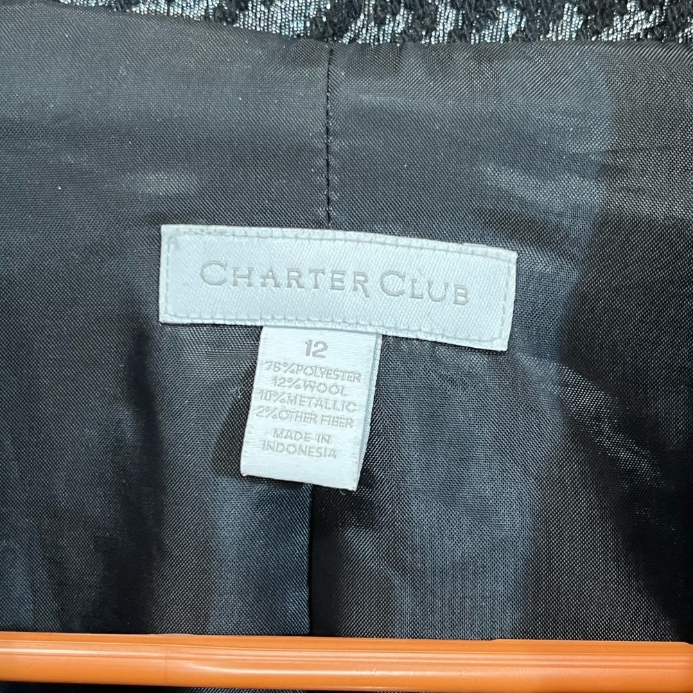 Charter Club Black Shimmer Jacket